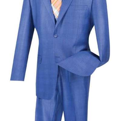 Buy Men's Blue Glen Plaid Executive Suit Classic Fit 2RW-1 Profile Picture
