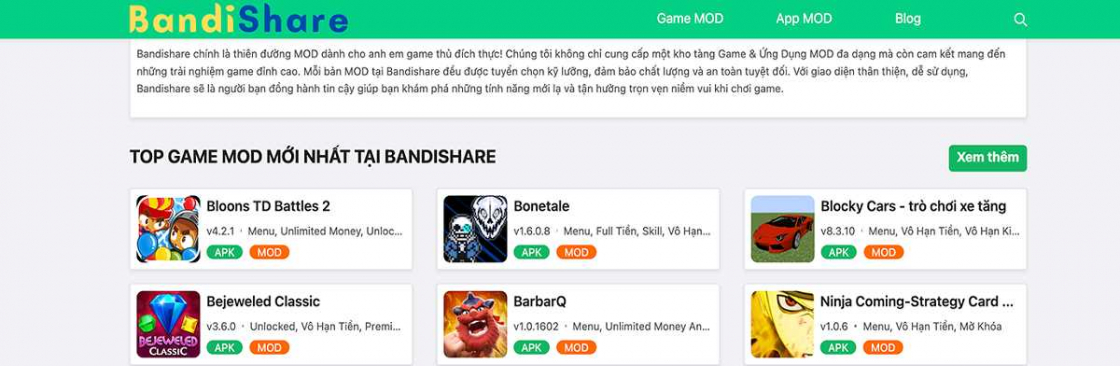 BANDISHARE TẢI GAME MOD Cover Image